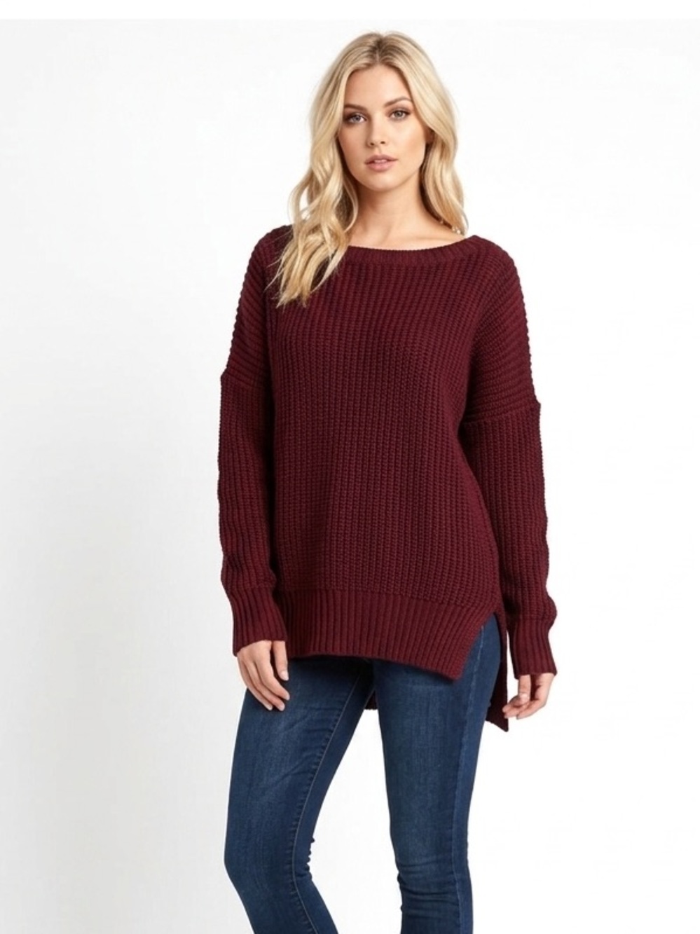 Hyfve Hyfve Burgundy Large knit sweater
